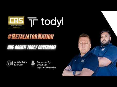 CRS x Todyl Webinar: Todyl launches in Africa. One agent. Todyl coverage.